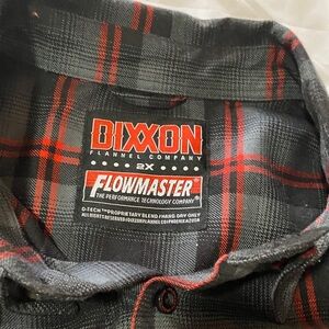 DIXXON Mens Flannel-black red 2XL